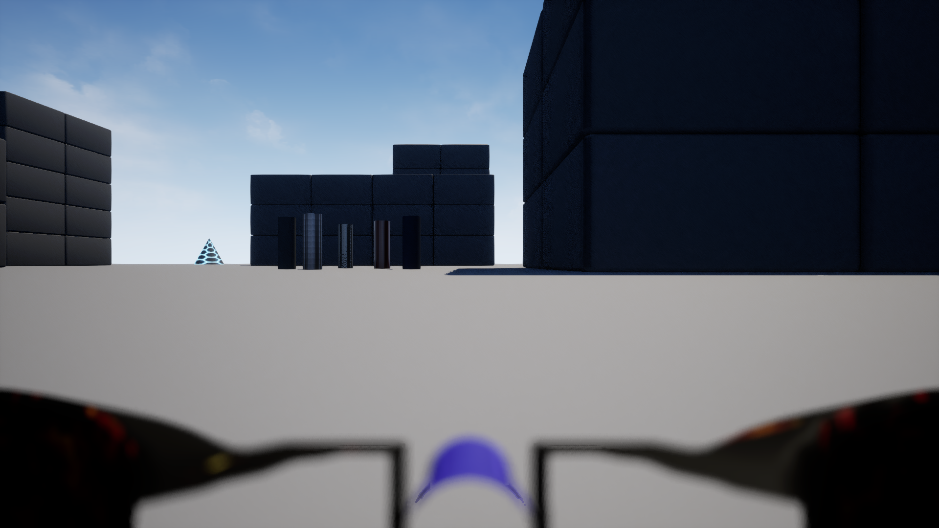 Front-center camera at the launch position, captured from Cosys-AirSim through the droneserver MCP interface